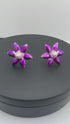 Pure Silver Enamel Purple Flowers 5g (Pack of 2)